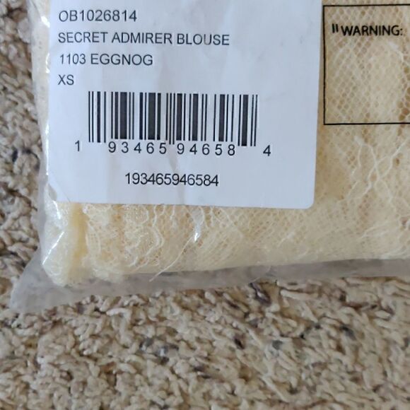 NEW $98 FREE PEOPLE SECRET ADMIRER LACE BLOUSE - Picture 12 of 14